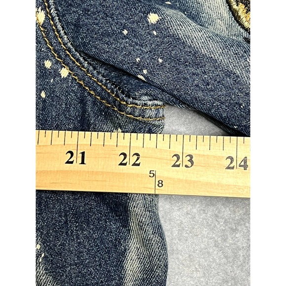 Reason Denim "Death Before Dishonor" Sherpa Trucker Button Jacket Distressed L - Picture 6 of 7